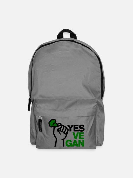 Veganer Vegetarisch Vegan Yes Ve gan Tierliebhaber - Rucksack - Mittelgrau