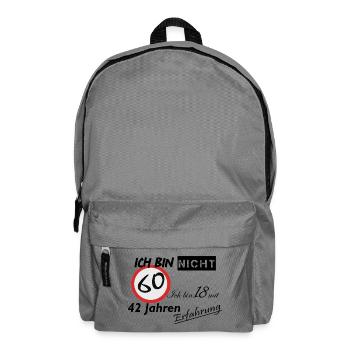60-Sekunden Timer Design - Rucksack - Mittelgrau - Vorne