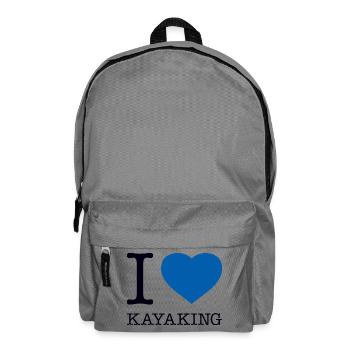 I LOVE KAYAKING Kayak Paddle - Backpack - elephant grey - Front