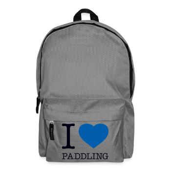 I LOVE PADDLING Kayak Paddle - Backpack - elephant grey - Front