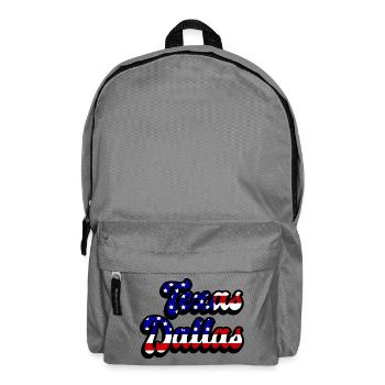 Dallas Texas USA flag design - Backpack - elephant grey - Front