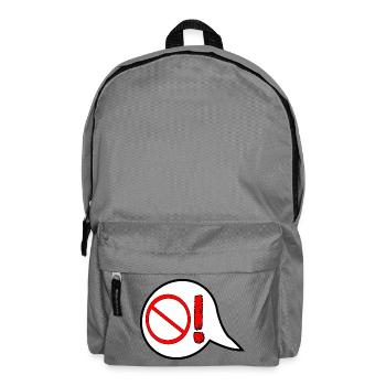 PROHIBITION SIGNS TRAFFIC - ESCALATION ANGER SAYINGS - Backpack - elephant grey - Front
