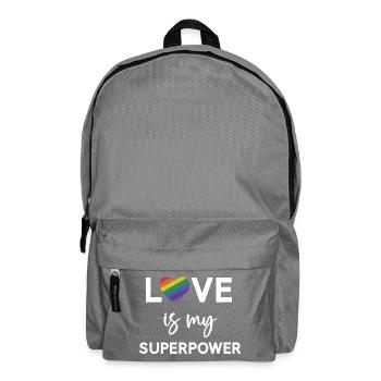 Pride Month - LGBTQ+ Love is My Superpower - Backpack - elephant grey - Front