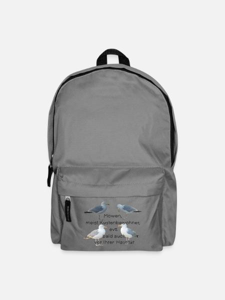 Möwen mit Spruch - Rucksack - Mittelgrau