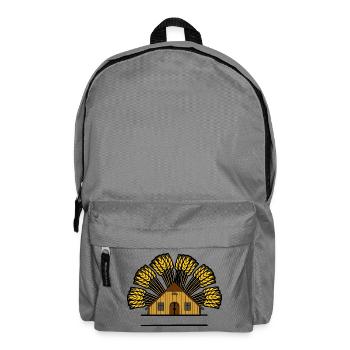 Granary color with grain bow - Backpack - elephant grey - Front