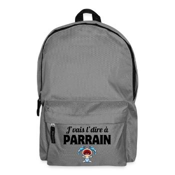 j'vais je dire, parrain, super parrain - Sac à dos - gris éléphant - Devant