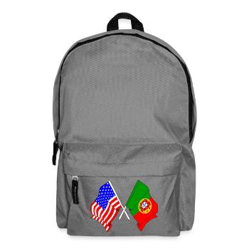 Drapeau des États-Unis et drapeau du Portugal - Sac à dos - gris éléphant - Devant