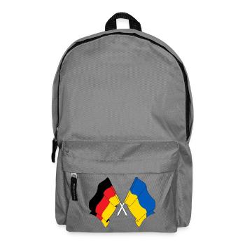 Flag of Germany and flag Ukraine - Backpack - elephant grey - Front