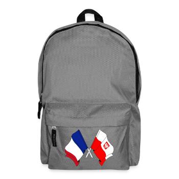 Drapeau de la France et drapeau de la Pologne - Sac à dos - gris éléphant - Devant
