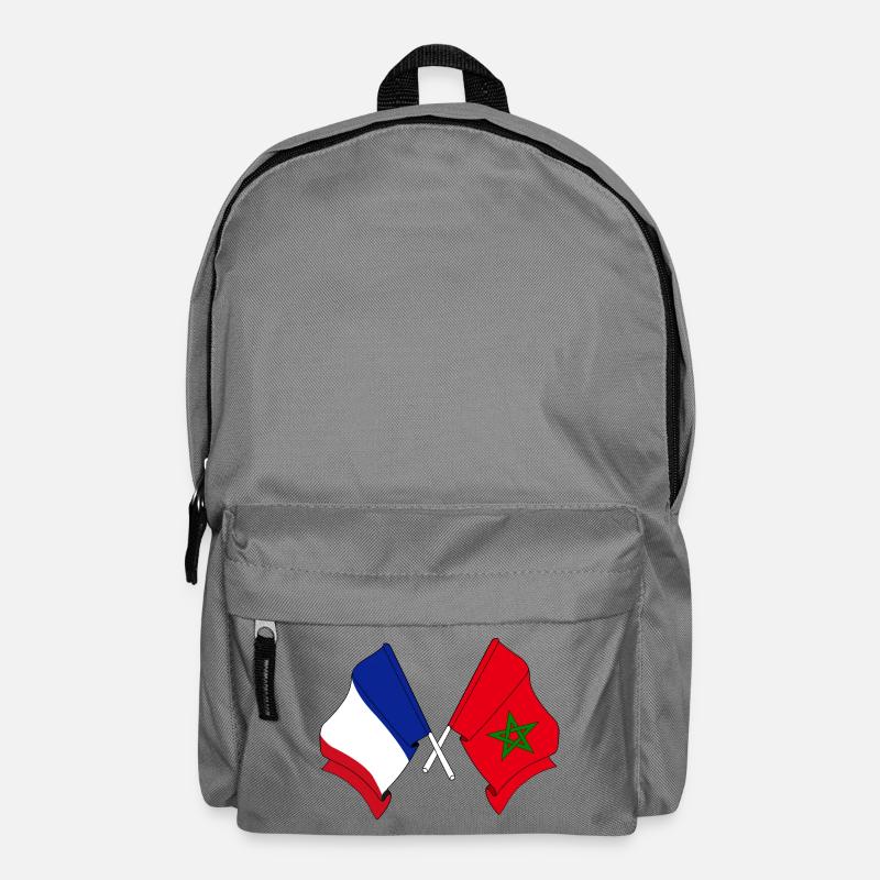 Drapeau de la France et drapeau du Maroc - Sac à dos - gris éléphant