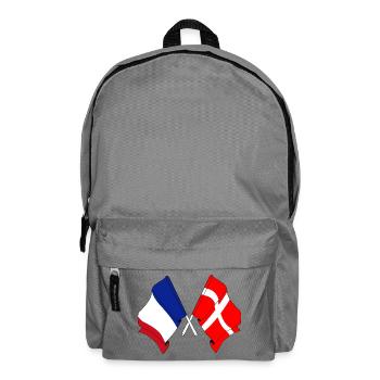 Drapeau de la France et drapeau du Danemark - Sac à dos - gris éléphant - Devant