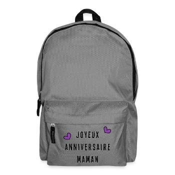 MAMAN. JOYEUX ANNIVERSAIRE - Sac à dos - gris éléphant - Devant
