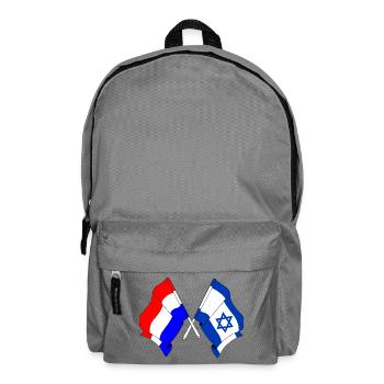 Flag of the Netherlands, flag Israel - Backpack - elephant grey - Front