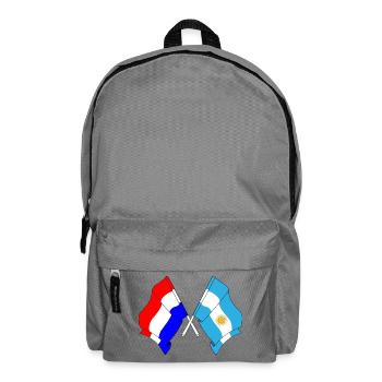 Flag of the Netherlands and flag Argentina - Backpack - elephant grey - Front