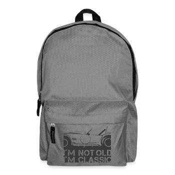 classic Auto lustige Sprüche Symbol Illustration - Rucksack - Mittelgrau - Vorne
