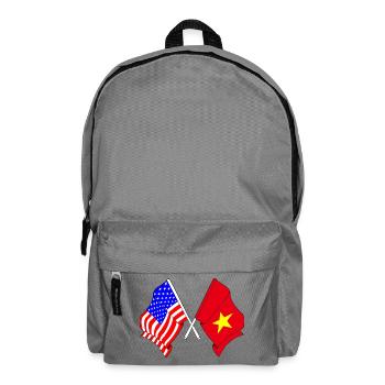 Drapeau des États-Unis et drapeau du Vietnam - Sac à dos - gris éléphant - Devant