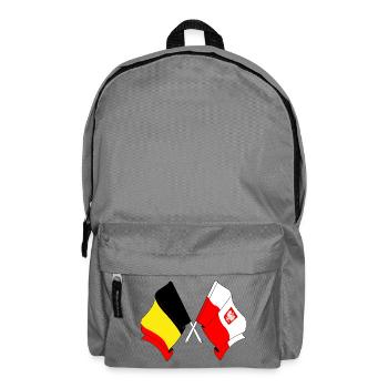 Drapeau de la Belgique, drapeau de la Pologne - Sac à dos - gris éléphant - Devant