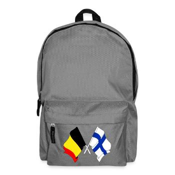Drapeau de la Belgique, drapeau de la Finlande - Sac à dos - gris éléphant - Devant