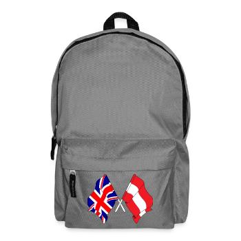 Drapeau de l’Angleterre, drapeau de l’Autriche - Sac à dos - gris éléphant - Devant