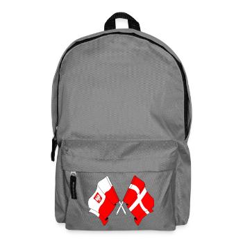 Drapeau de la Pologne et drapeau du Danemark - Sac à dos - gris éléphant - Devant