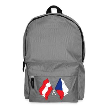 Drapeau Autriche, drapeau République tchèque - Sac à dos - gris éléphant - Devant