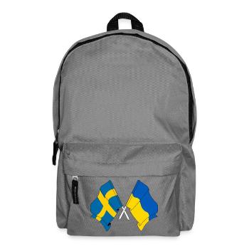 Flag Sweden, flag Ukraine - Backpack - elephant grey - Front