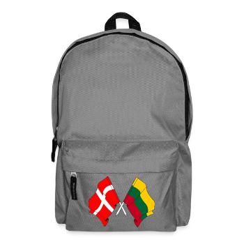 Flag Denmark, flag Lithuania - Backpack - elephant grey - Front