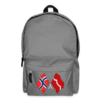 Flag Norway, flag Latvia - Backpack - elephant grey - Front