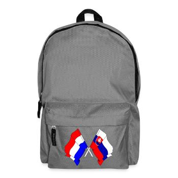 Flagge der Niederlande, Slowakei - Rucksack - Mittelgrau - Vorne