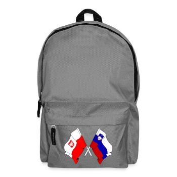 Drapeau de la Pologne et drapeau de la Slovénie - Sac à dos - gris éléphant - Devant
