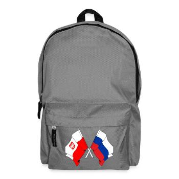 Flag Poland, Russia - Backpack - elephant grey - Front
