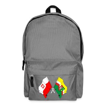 Flag of Poland, Lubusz crossed - Backpack - elephant grey - Front