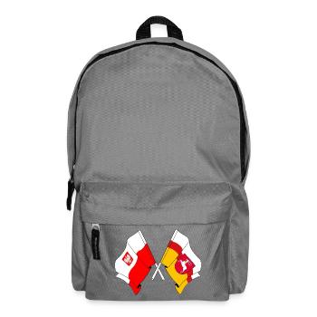 Flag of Poland, Lubin crossed - Backpack - elephant grey - Front