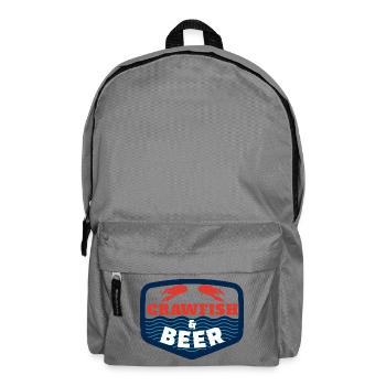 Crawfish & Beer – Maritimer Genussmoment - Rucksack - Mittelgrau - Vorne