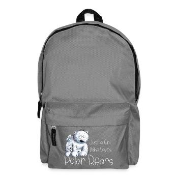 Just A Girl Who Love Polar Bears - Rucksack - Mittelgrau - Vorne