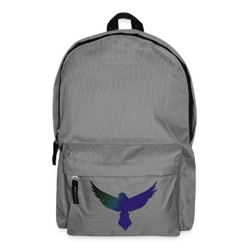 Saatkrähe mit sternenmuster, Silhouetten, goth - Rucksack - Mittelgrau - Vorne