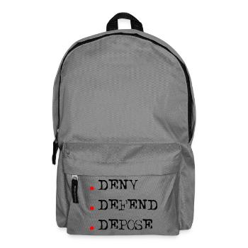 Deny Defend Depose - Backpack - elephant grey - Front