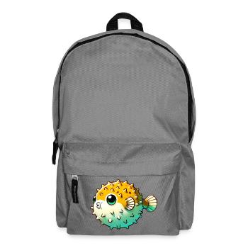 Kugelfisch - Rucksack - Mittelgrau - Vorne