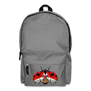 Flying ladybug in strong red tones - Backpack - elephant grey - Front
