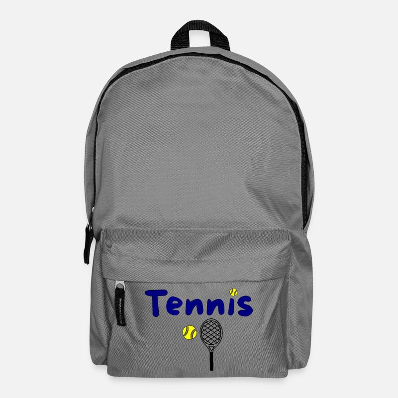 Conception de tennis avec balle et raquette - Sac à dos - gris éléphant