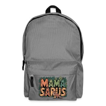 MAMASAURUS Dino Mama Baby T Rex Jungle Leaves - Backpack - elephant grey - Front