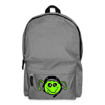 Gamer Headset Raupe Nerd zocken Kopfhörer Spielen - Rucksack - Mittelgrau - Vorne