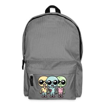 Illustration d'enfants zombies gothiques - Sac à dos - gris éléphant - Devant