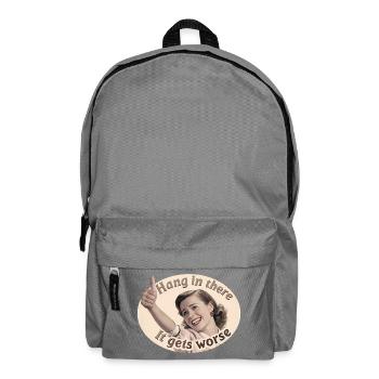 Stay tuned, it's getting worse - Backpack - elephant grey - Front