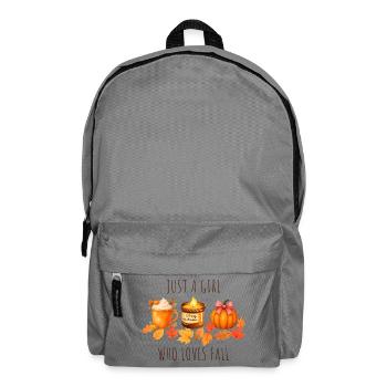 Just a girl who loves autumn - Backpack - elephant grey - Front