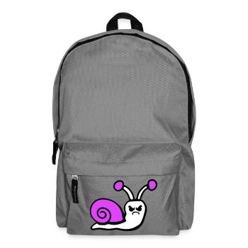 Snail angry angry angry unhappy upset - Backpack - elephant grey - Front