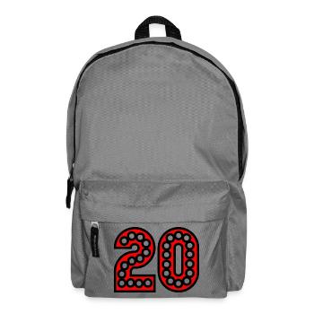 20. 20. JAHRESTAG. 20-JÄHRIGES JUBILÄUM. 20 JAHRE. - Rucksack - Mittelgrau - Vorne