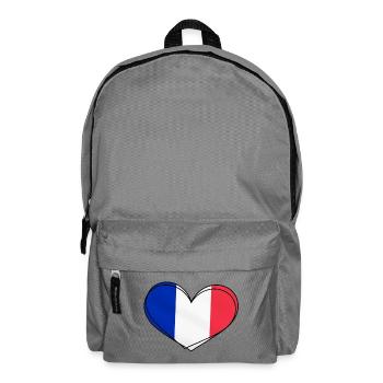 Cœur Tricolore Frankreich - Rucksack - Mittelgrau - Vorne