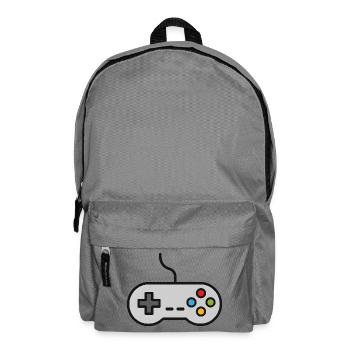 Retro Control Silhouette Gamer Spielkonsole - Rucksack - Mittelgrau - Vorne