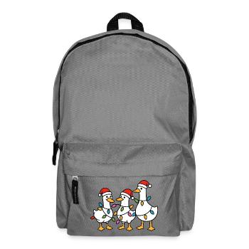 Trio de canards festifs Père Noël - Sac à dos - gris éléphant - Devant
